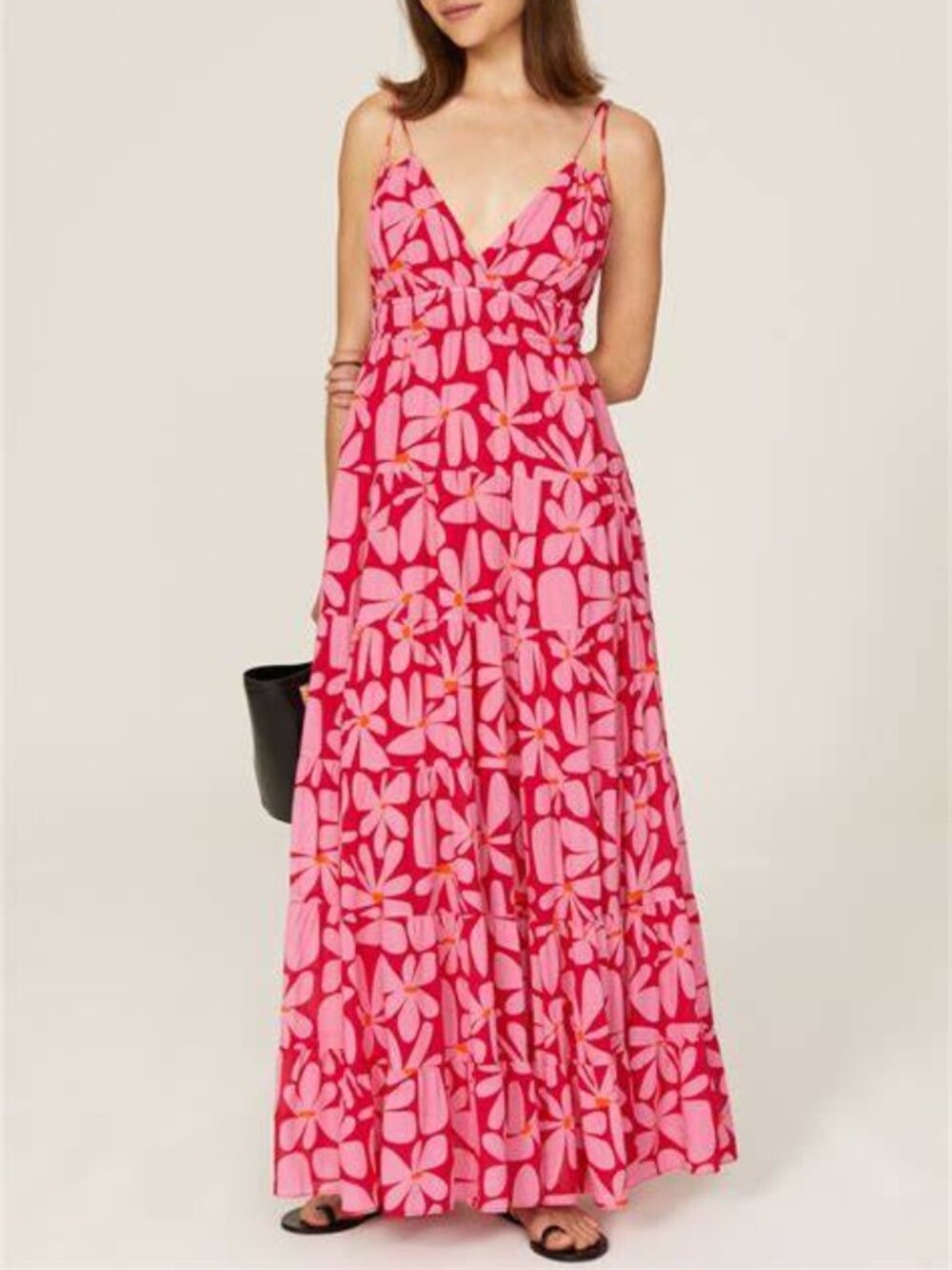 Hutch Swing Pink Daisy Floral Maxi Dress
